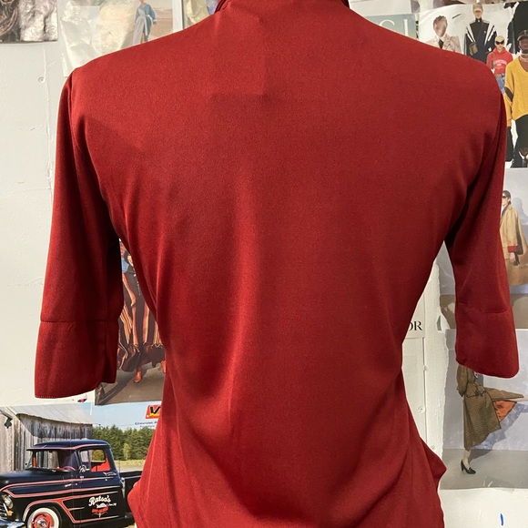 Red Button up Blousse - Picture 3 of 3